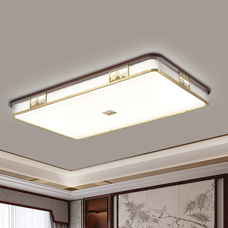 新中式全铜吸顶灯简约大气设计中国风现代餐厅卧室灯中式风格灯