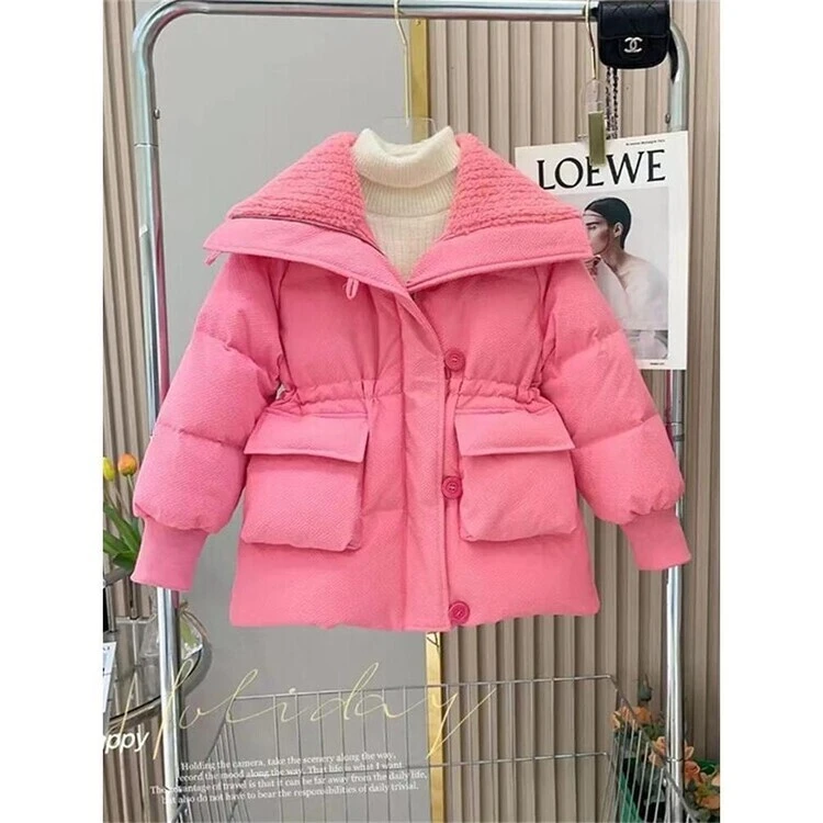 童装女童洋气连帽加厚韩版短款棉服秋冬女宝2023爆款