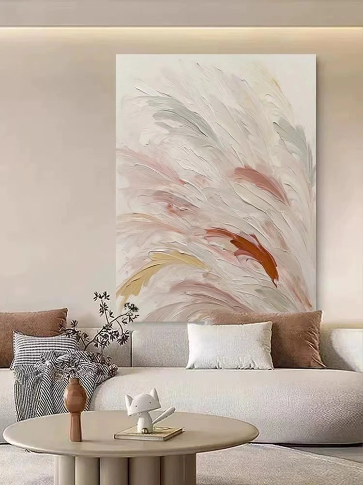 【织梦】手工砂岩客厅玄关装饰画