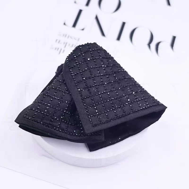 聚光灯抓夹11cm方格闪钻盘发优雅鲨鱼夹子女复古气质发饰头饰百搭