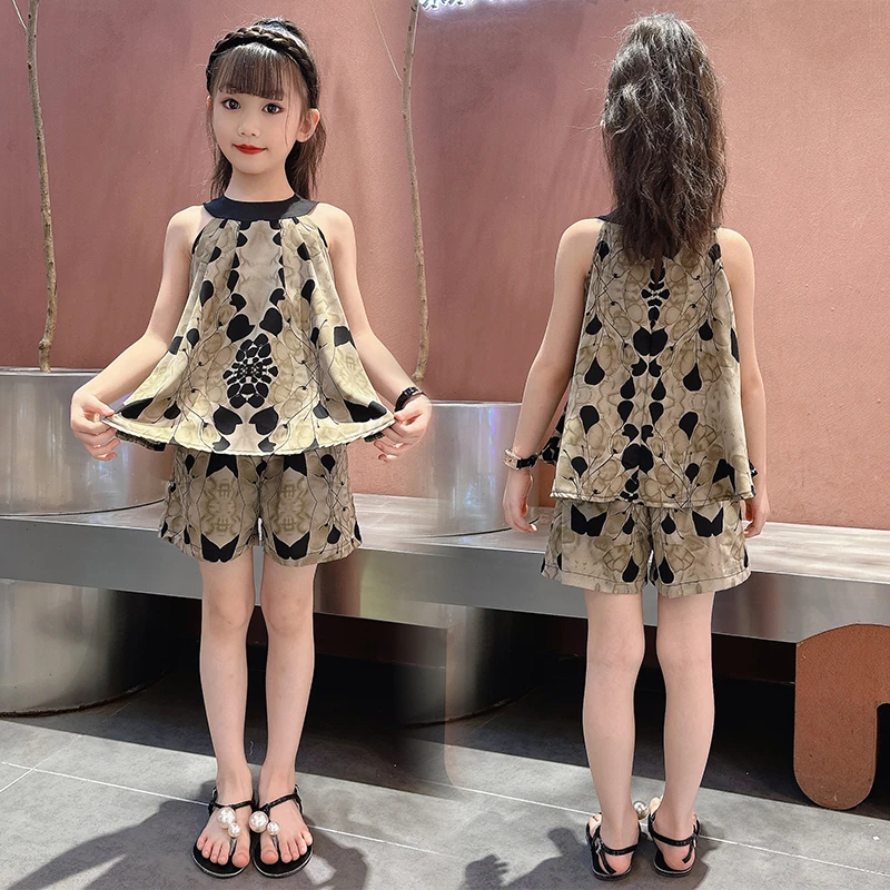 女童夏季套装洋气夏装上新儿童6-12岁潮款女宝2025新款爆款薄款