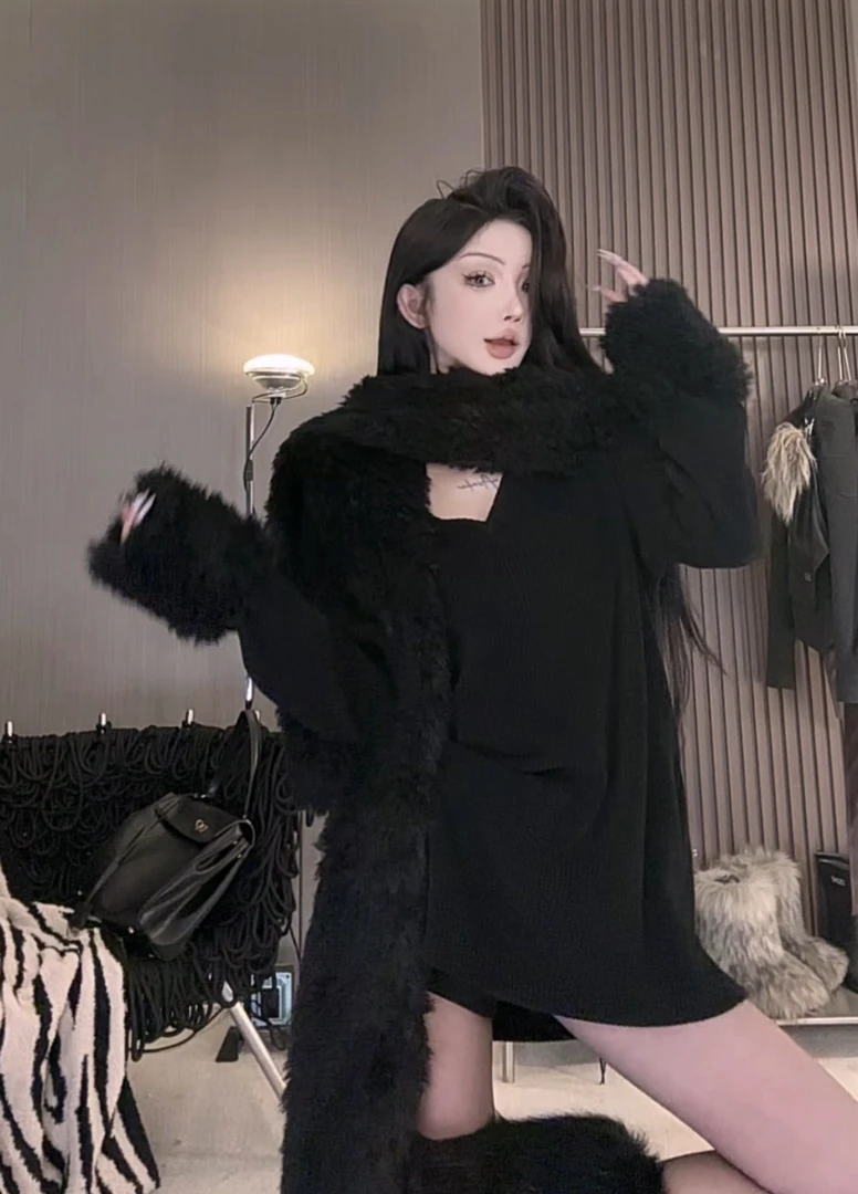 现货【PAN】  性感慵懒风宽松卫衣P716