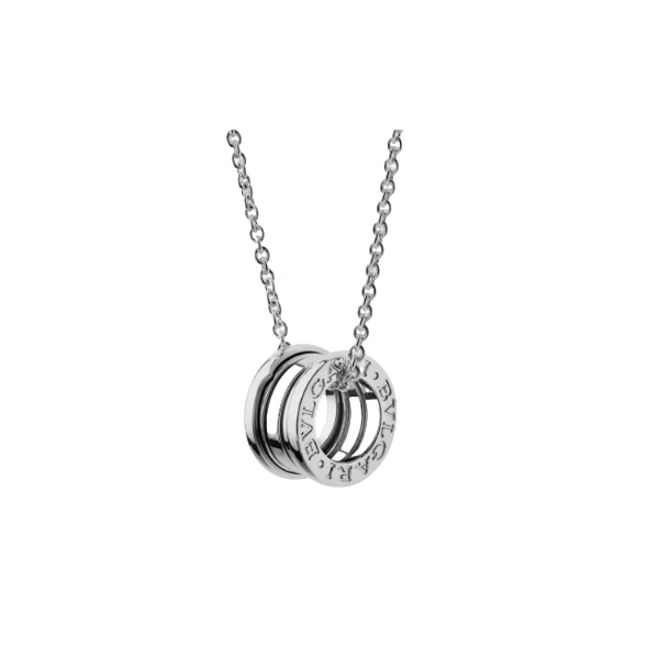 99新 BVLGARI/宝格丽 B.ZERO.1系列 18K白金蛮腰无钻弹簧项链