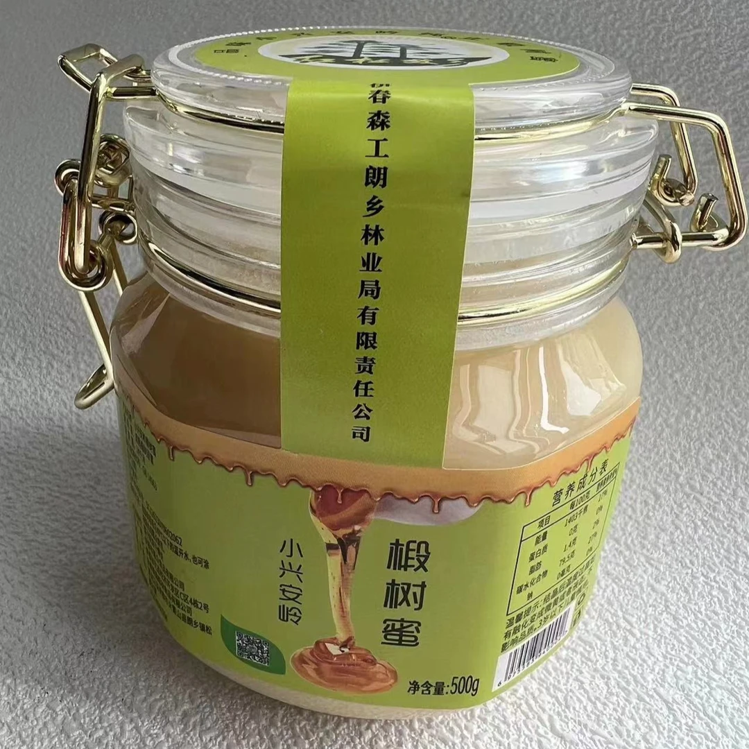 东北纯正成熟椴树雪蜜深山蜂场蜜源酿造自然结晶椴树蜜500g包邮