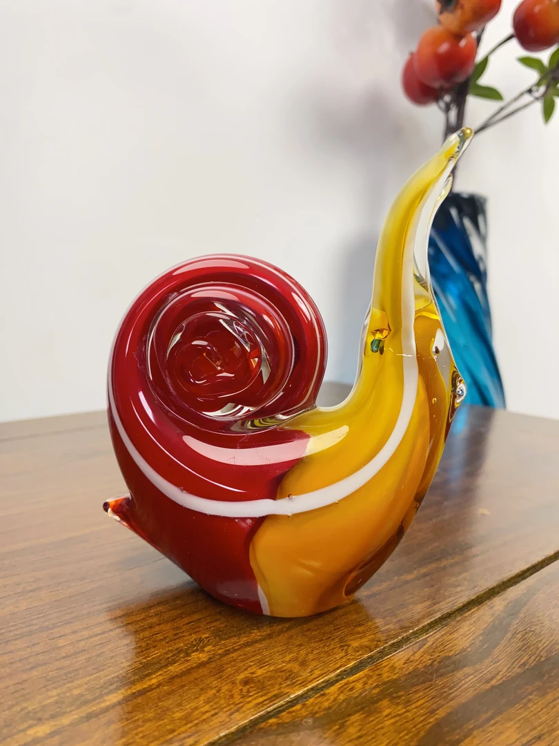 博山品尚古法纯手工琉璃动物彩色中式创意暖居家居陶瓷玄关摆件