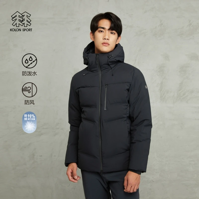 KOLON SPORT可隆羽绒衣男款户外防泼水中量大鹅绒服透湿羽绒夹克