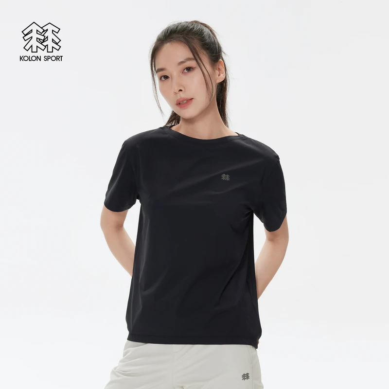 KOLON SPORT可隆户外运动通勤休闲女子登山徒步圆领短袖T恤