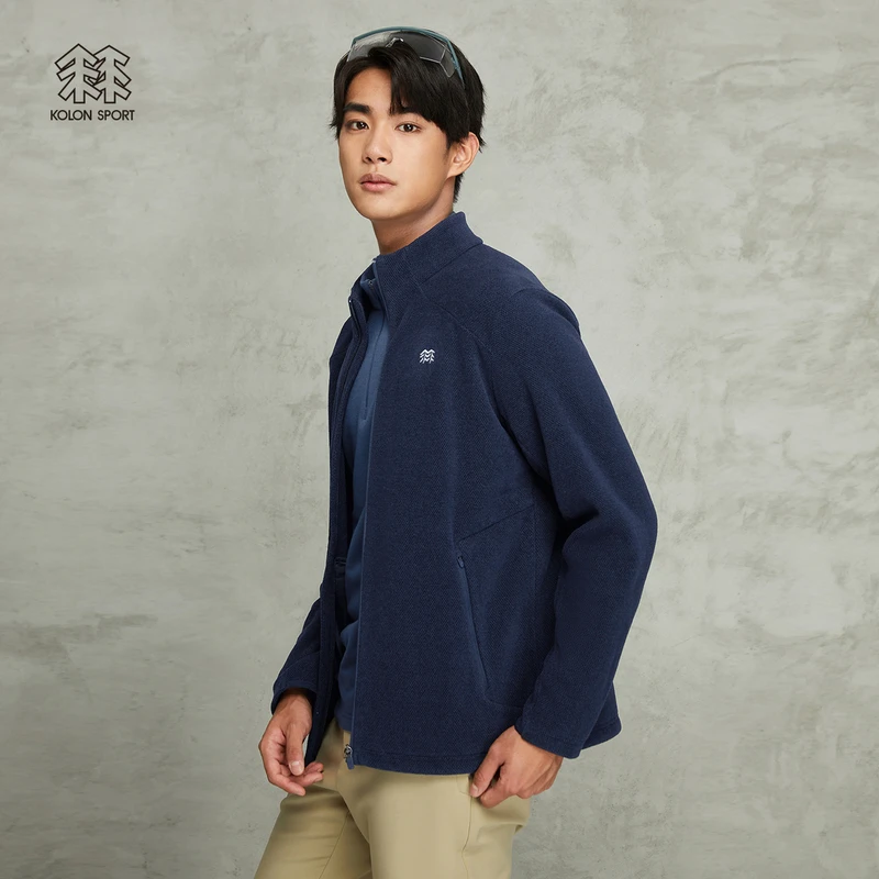 KOLON SPORT可隆抓绒衣男户外透汽运动外套徒步露营保暖抓绒夹克