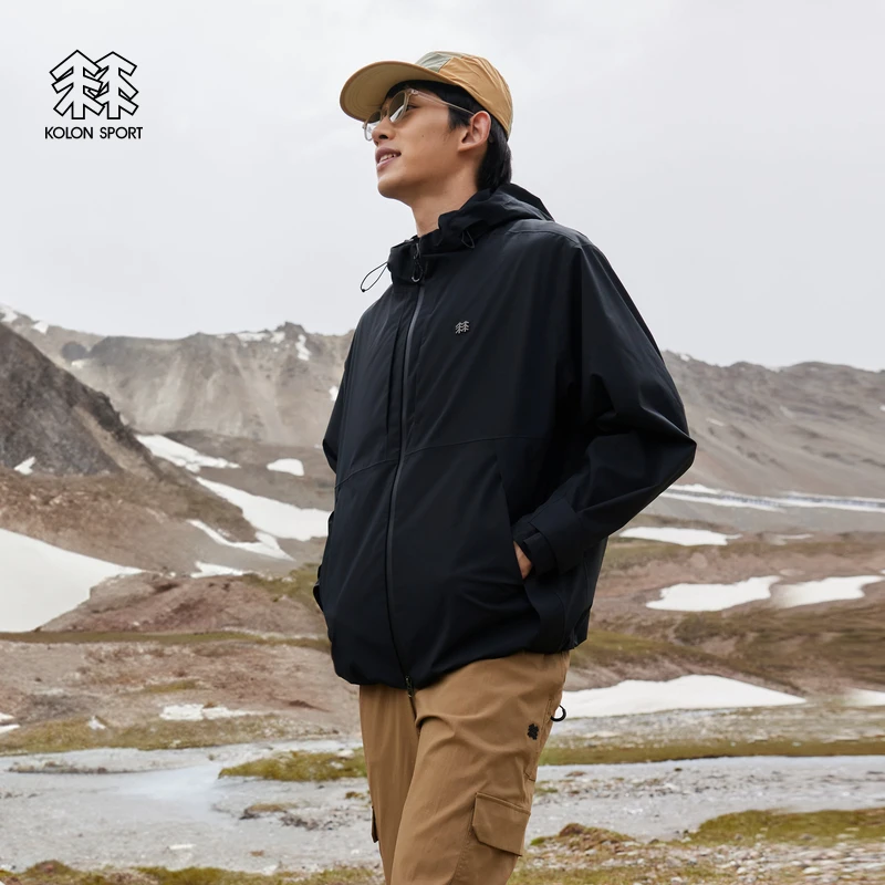 可隆户外休闲中性露营运动2L防水夹克运动冲锋衣2级