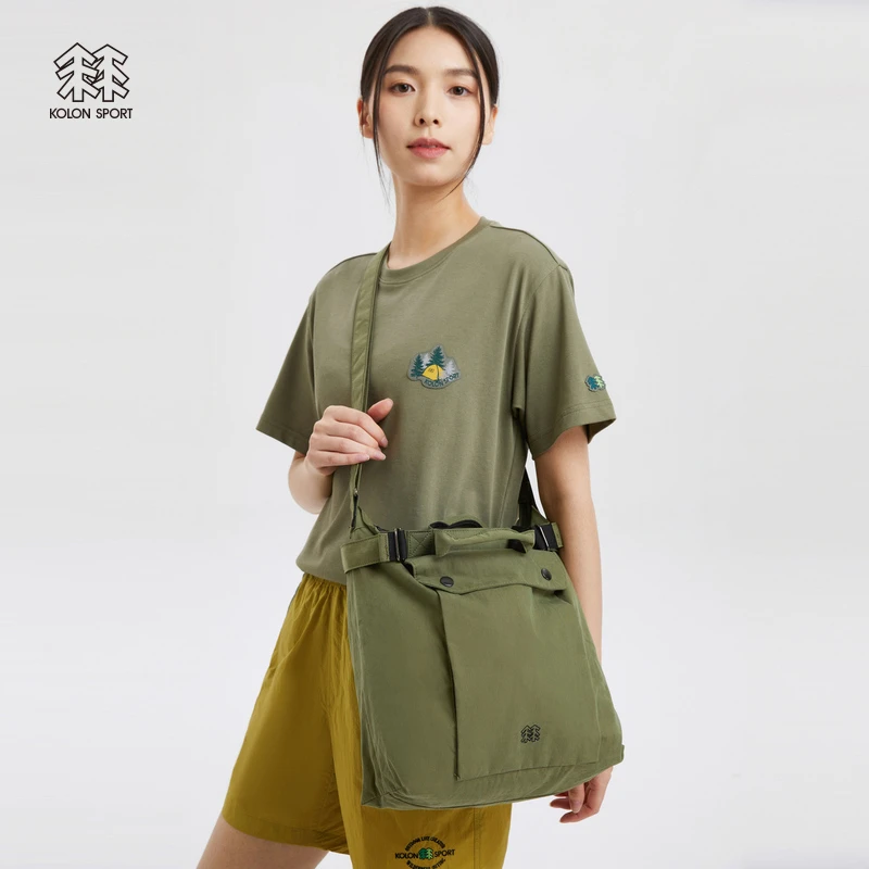 KOLON SPORT可隆户外单肩大容量挎包露营旅行手提斜跨休闲背包
