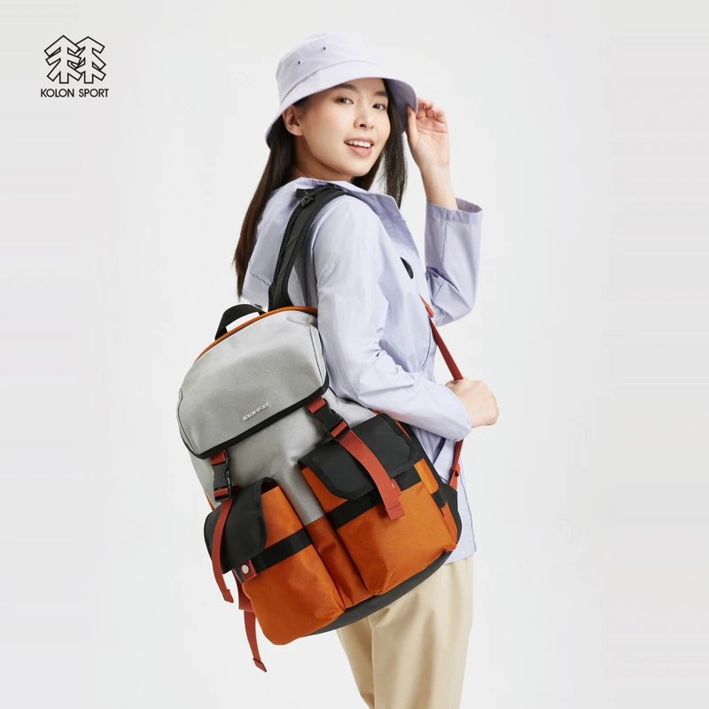 KOLON SPORT可隆旅行背包男女同款户外轻量双肩包徒步耐久休闲包