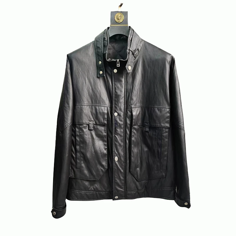 2023年冬季新款男士保暖时尚纯色短款羽绒服9507