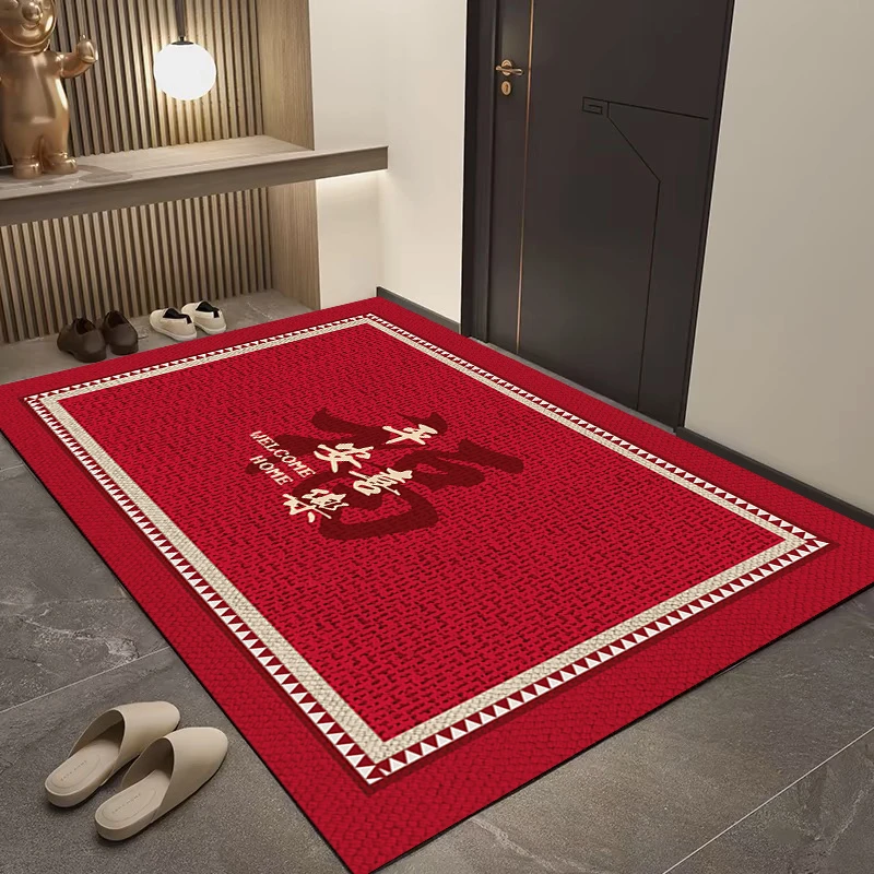 喜庆红色入户门垫玄关门口大门地垫除尘耐脏家用脚垫地垫入户门垫
