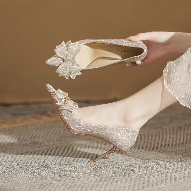 601-800按对应直播间编码付款高跟鞋女细高跟百搭气质单鞋仙女风