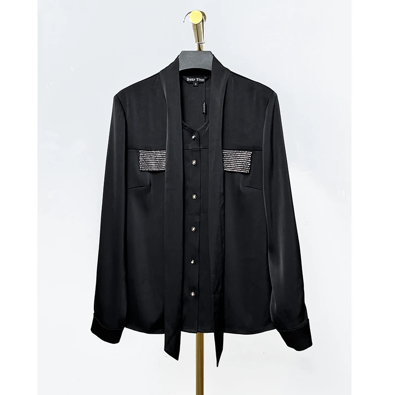 秋冬新款雪纺仙女范很仙的洋气小衫 贝8060V