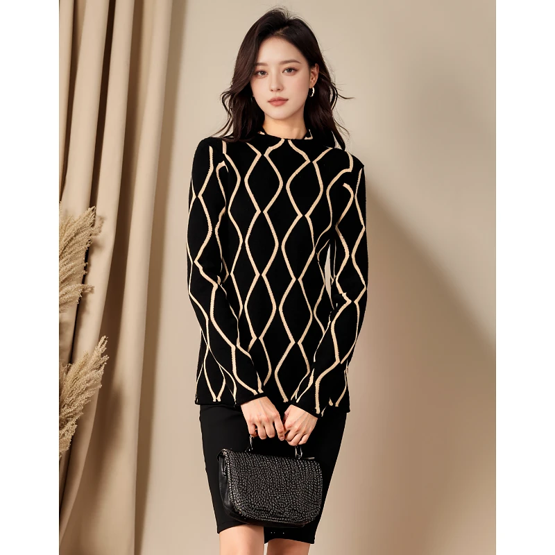 秋冬新款洋气时尚休闲百搭上衣 绮9178C