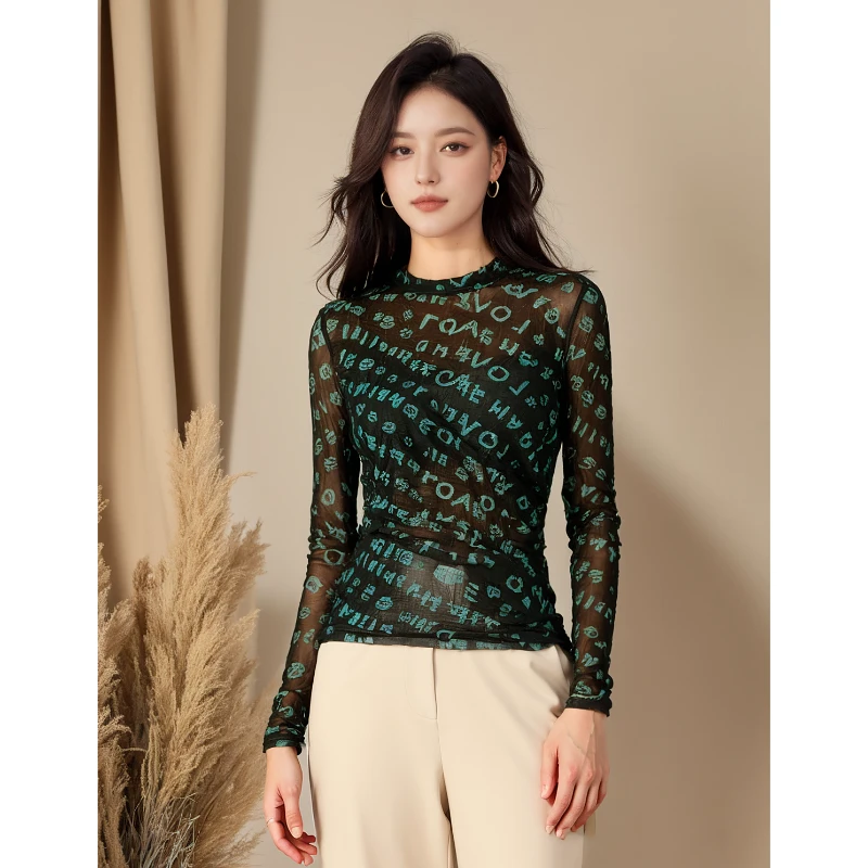 妈妈雪纺衫秋冬新款台湾品牌高端上衣 绮8003C