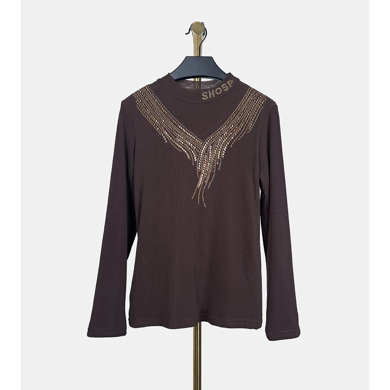 妈妈雪纺衫秋冬新款台湾品牌高端上衣 绮8883C