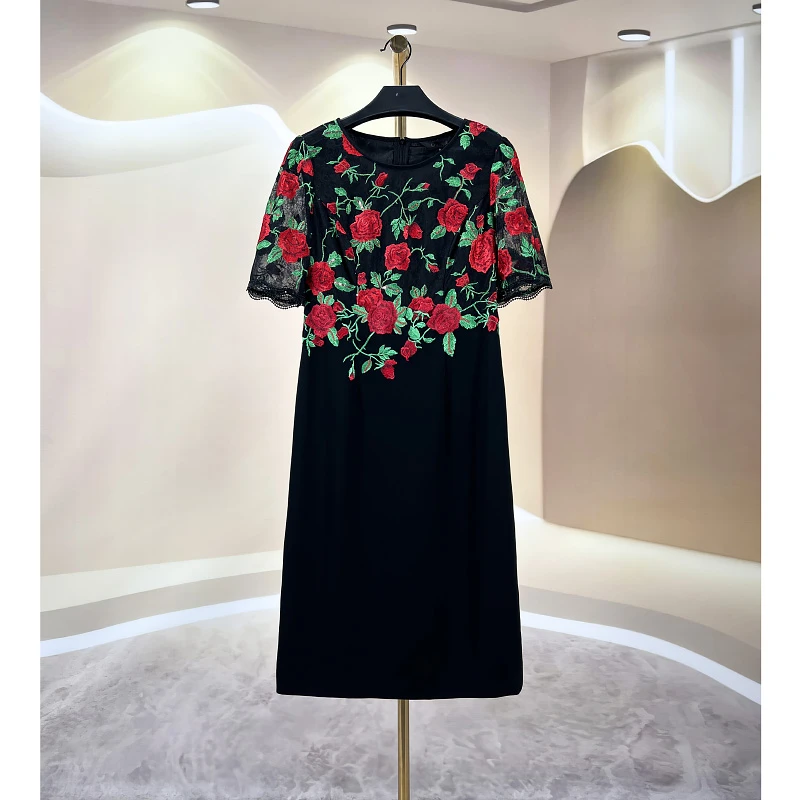 春夏新款时尚优雅连衣裙 欧9133P