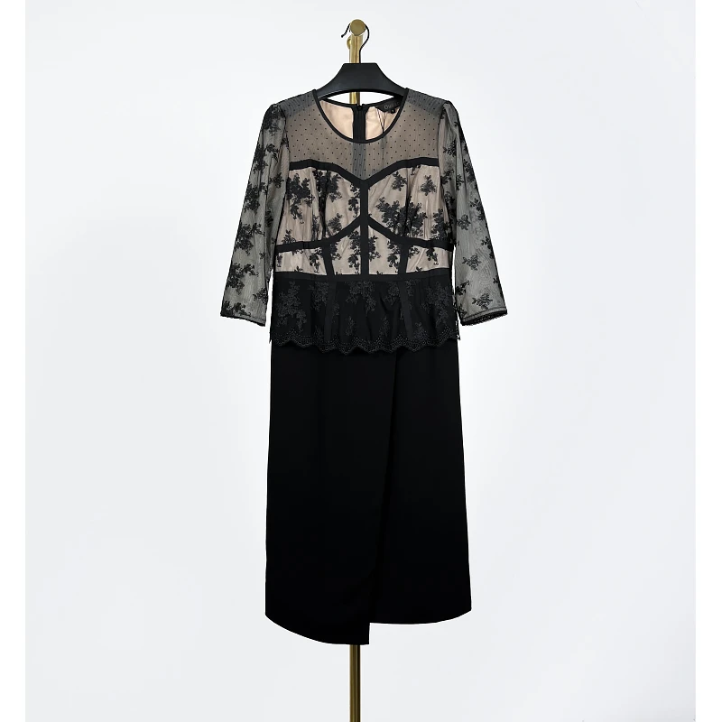 秋冬新款洋气时尚休闲百搭连衣裙 欧1051G