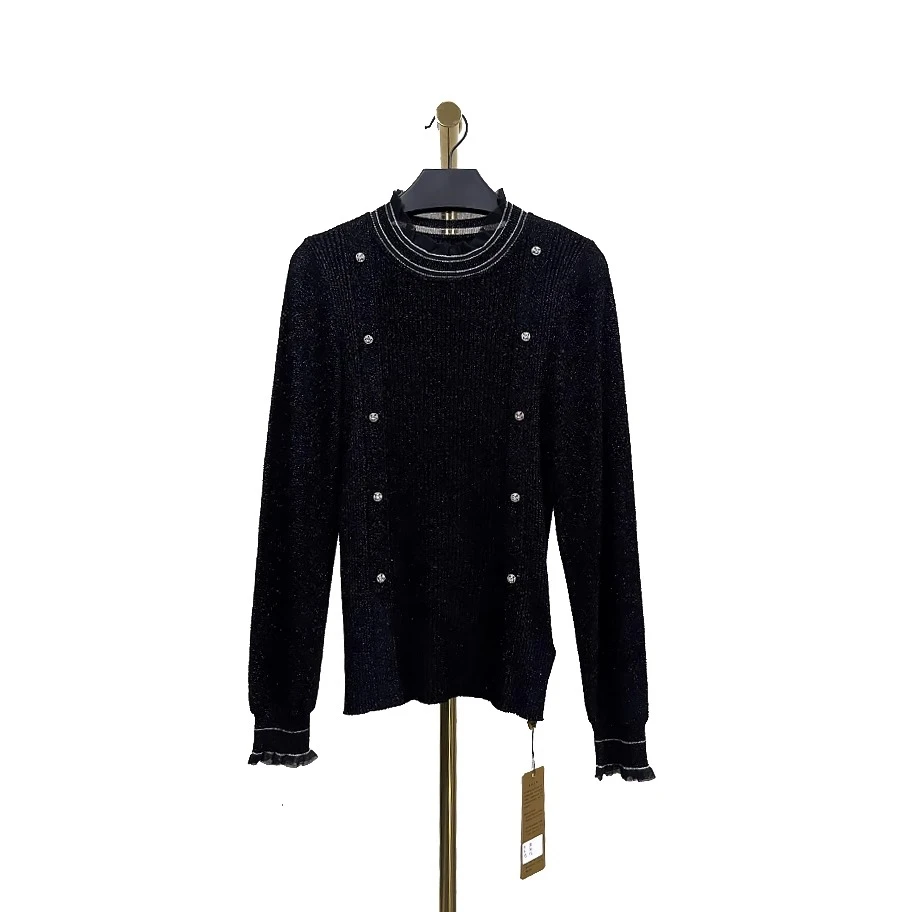 秋冬新款圆领长袖松紧腰时尚休闲上衣 赫3128A