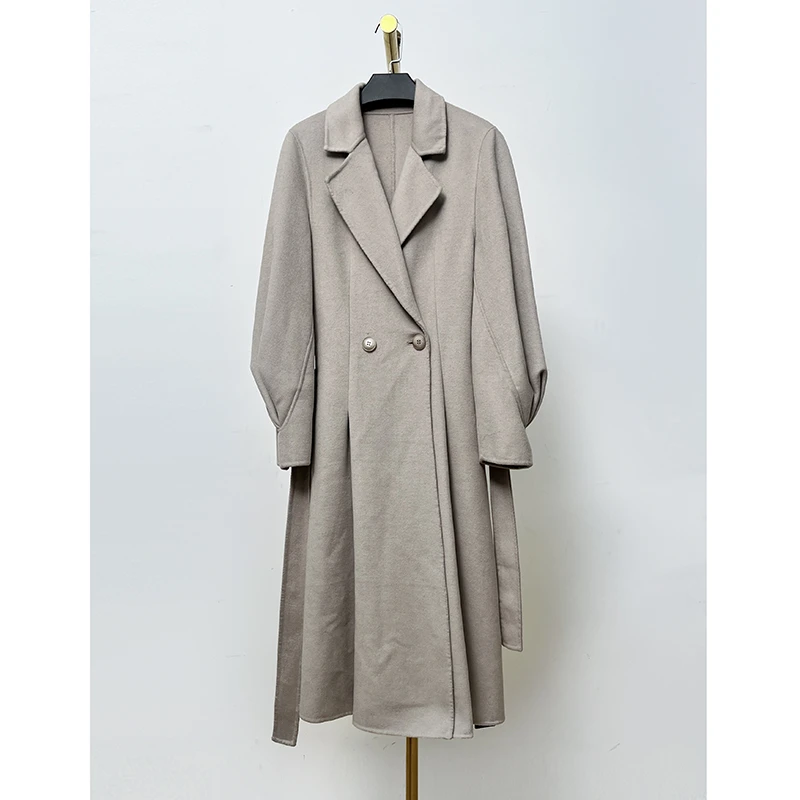 秋冬新款简约宽松毛呢外套 阿A8215F