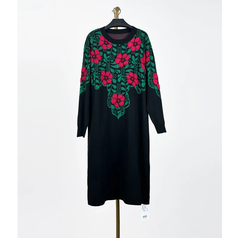 秋冬新款洋气时尚休闲百搭连衣裙 绮8882E