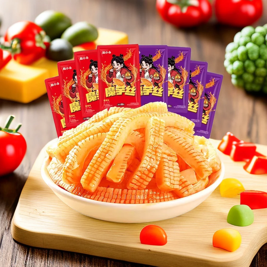 健康低卡铺子魔芋丝辣解馋小零食健康夜宵充饥怀旧辣条大包魔芋爽