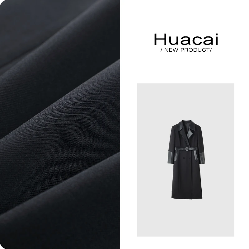 （现现款）花菜微胖定制【潇洒出街】时尚酷飒气质中长款风衣外套