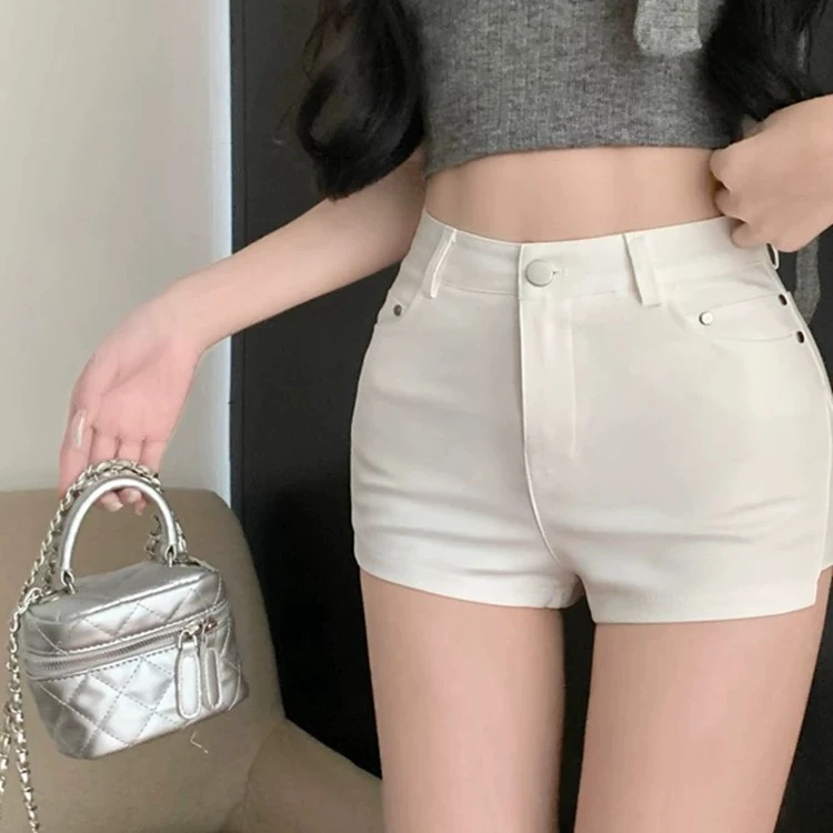 秋季新款百搭A字短裤高腰显瘦女装外穿辣妹热裤阔腿