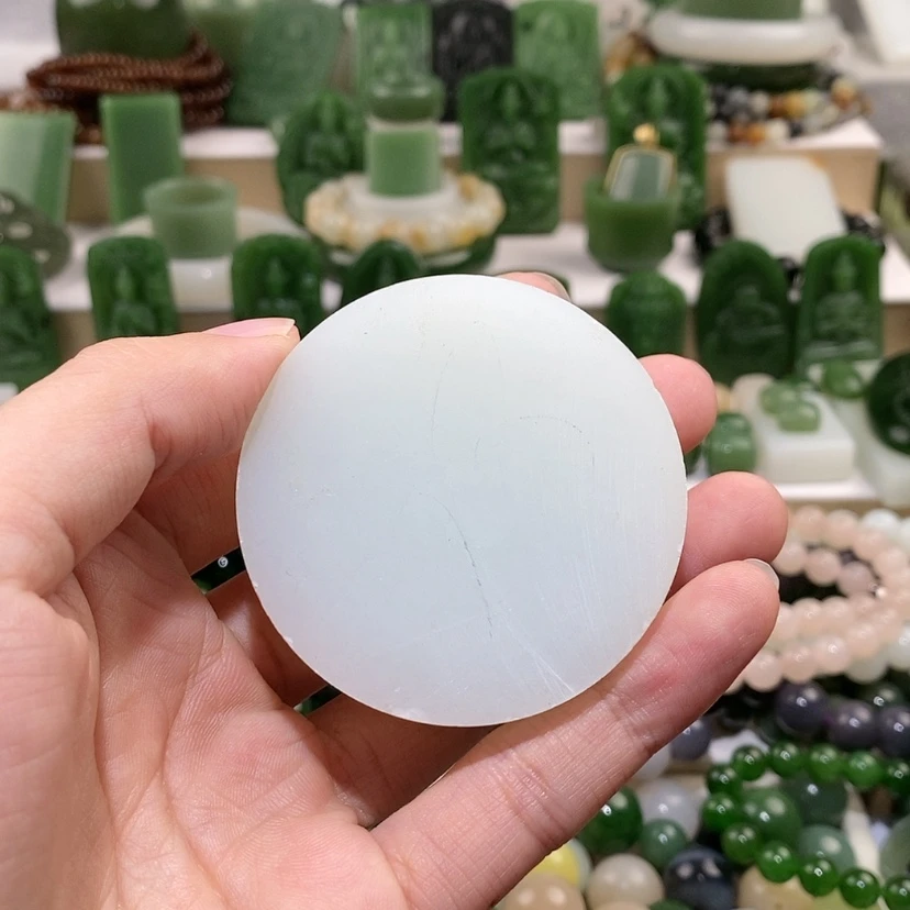 【闪购商品】和田玉单珠未镶嵌後*定制卡7x8老型两颗9x10一颗