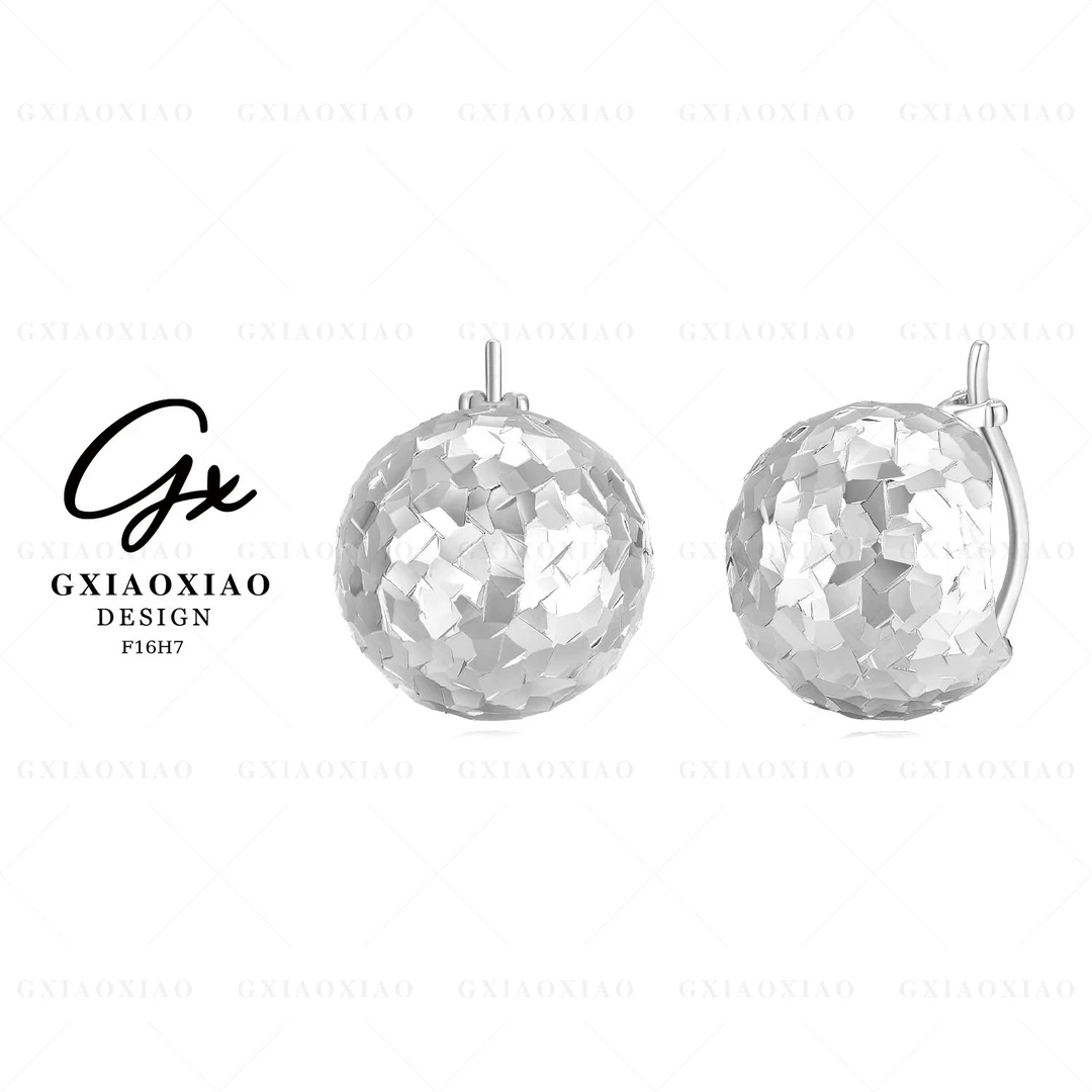 铜合金耳饰 GXX 【璀璨夺目】法式气质简约百搭耳环 F16H7