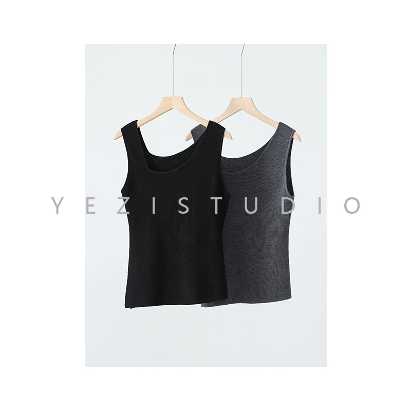 呼吸感精仿扬子纱无缝一体异形领背心（加色上新）23319810