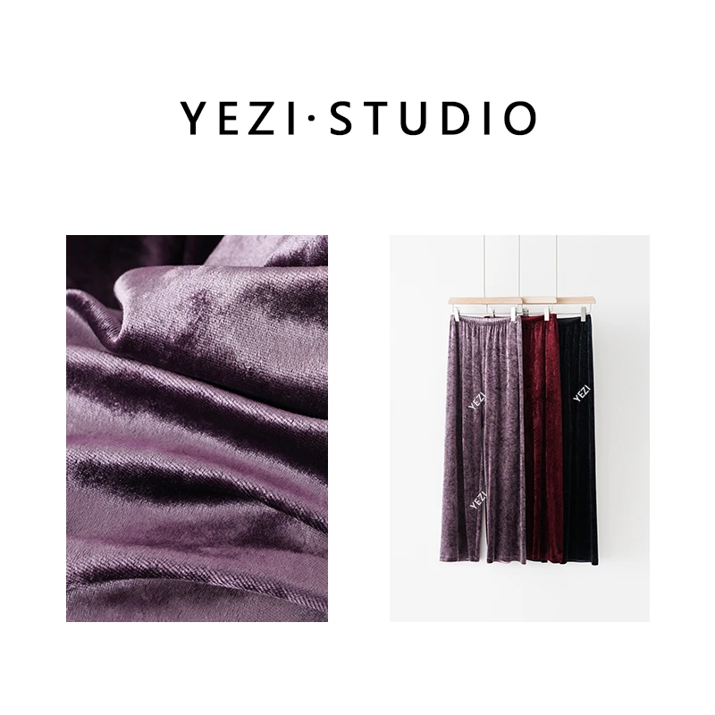 【新一代】重磅醋酸丝绒直筒裤24323607