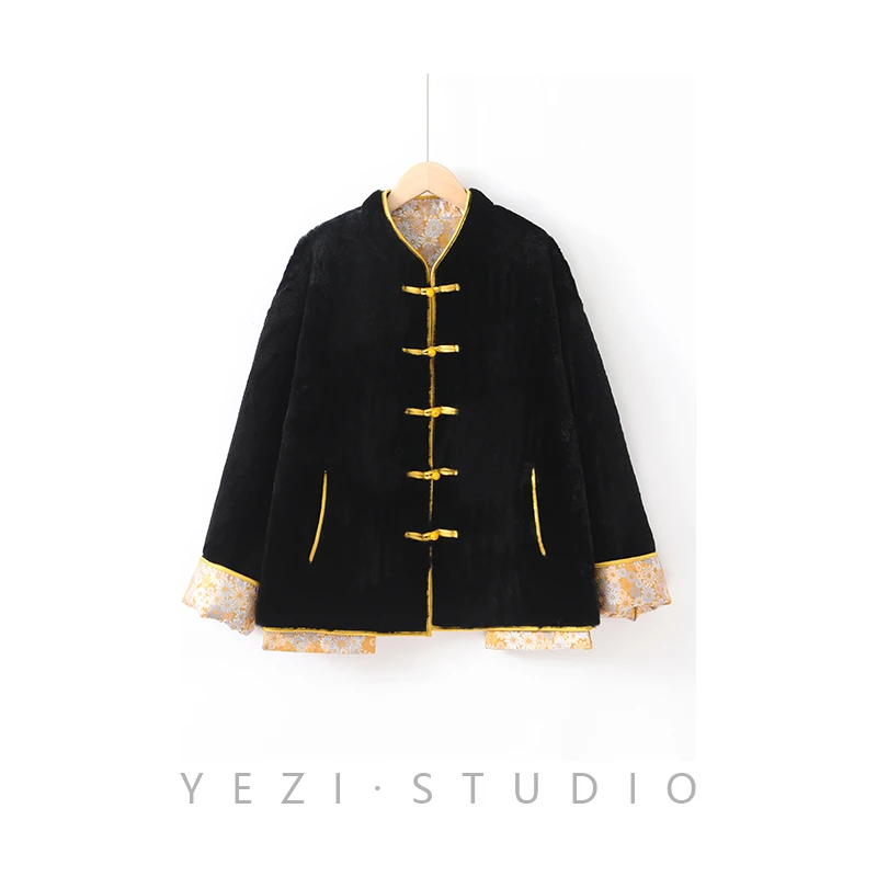 “国风古韵”宋锦羊毛桑蚕丝中式外套23415412（23415413）