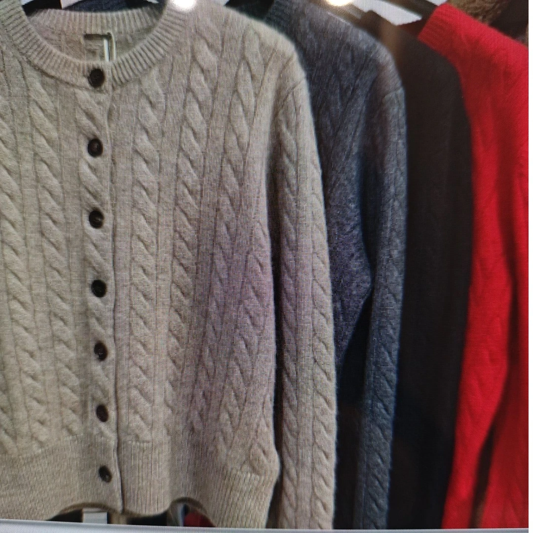 秀场同款新澳A*级羊绒高克重绞花开衫23419116