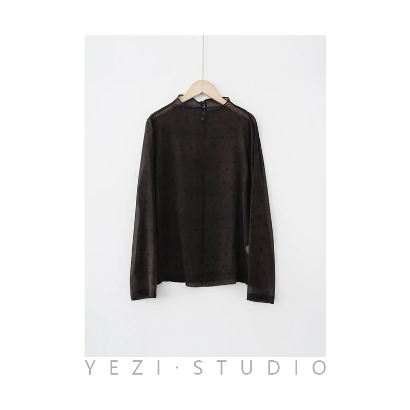 波尔卡-12姆米桑蚕丝轻薄上衣罩衫24117124