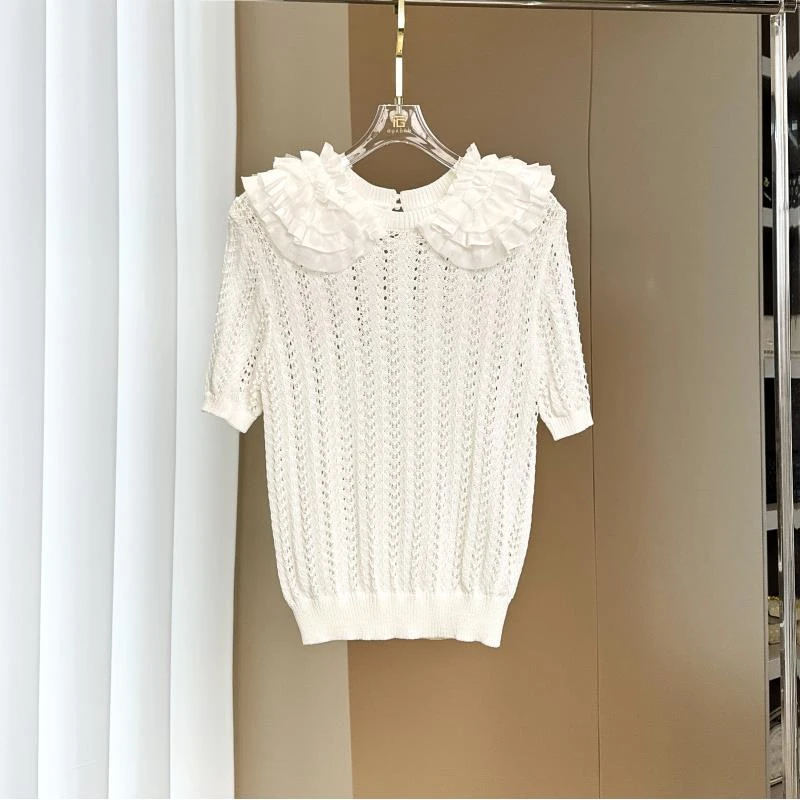 2024夏季新款通勤风针织两件套上衣3196