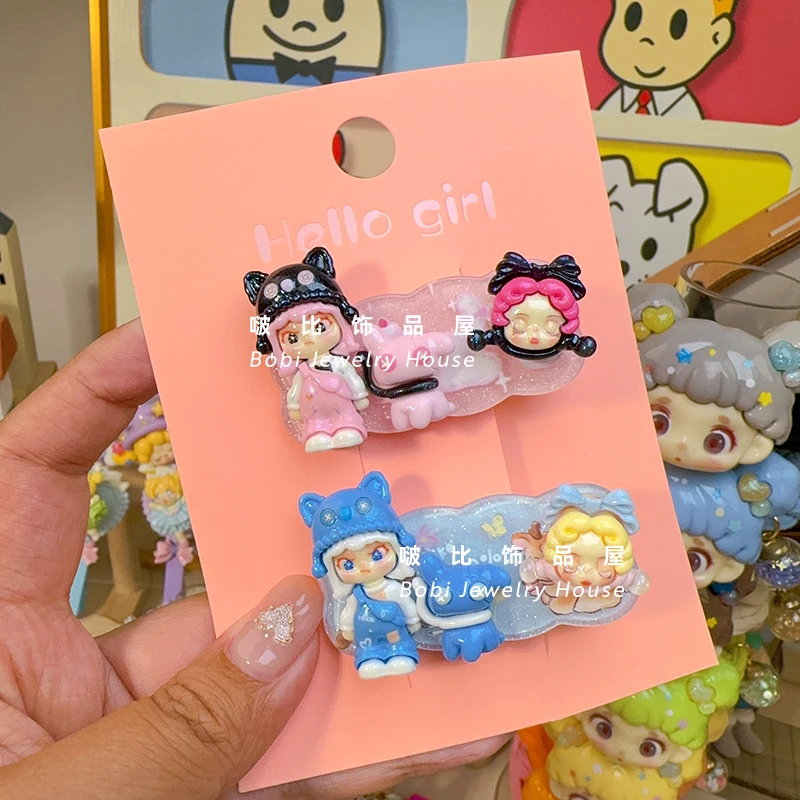 【XN朵拉牵狗SP旋转发夹】可爱少女卡通发饰创意旋转款网红发夹