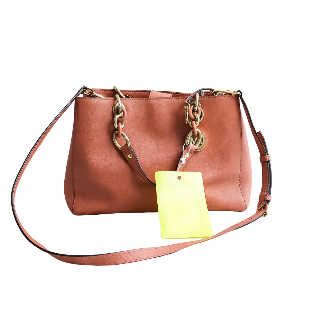 95新 MICHAEL KORS/迈克高仕 粉色斜挎包 70201
