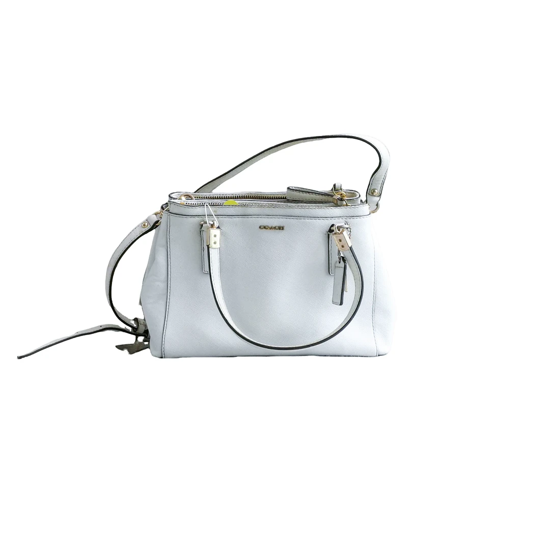 95新 COACH/蔻驰 coach 白色皮质戴妃包 101707