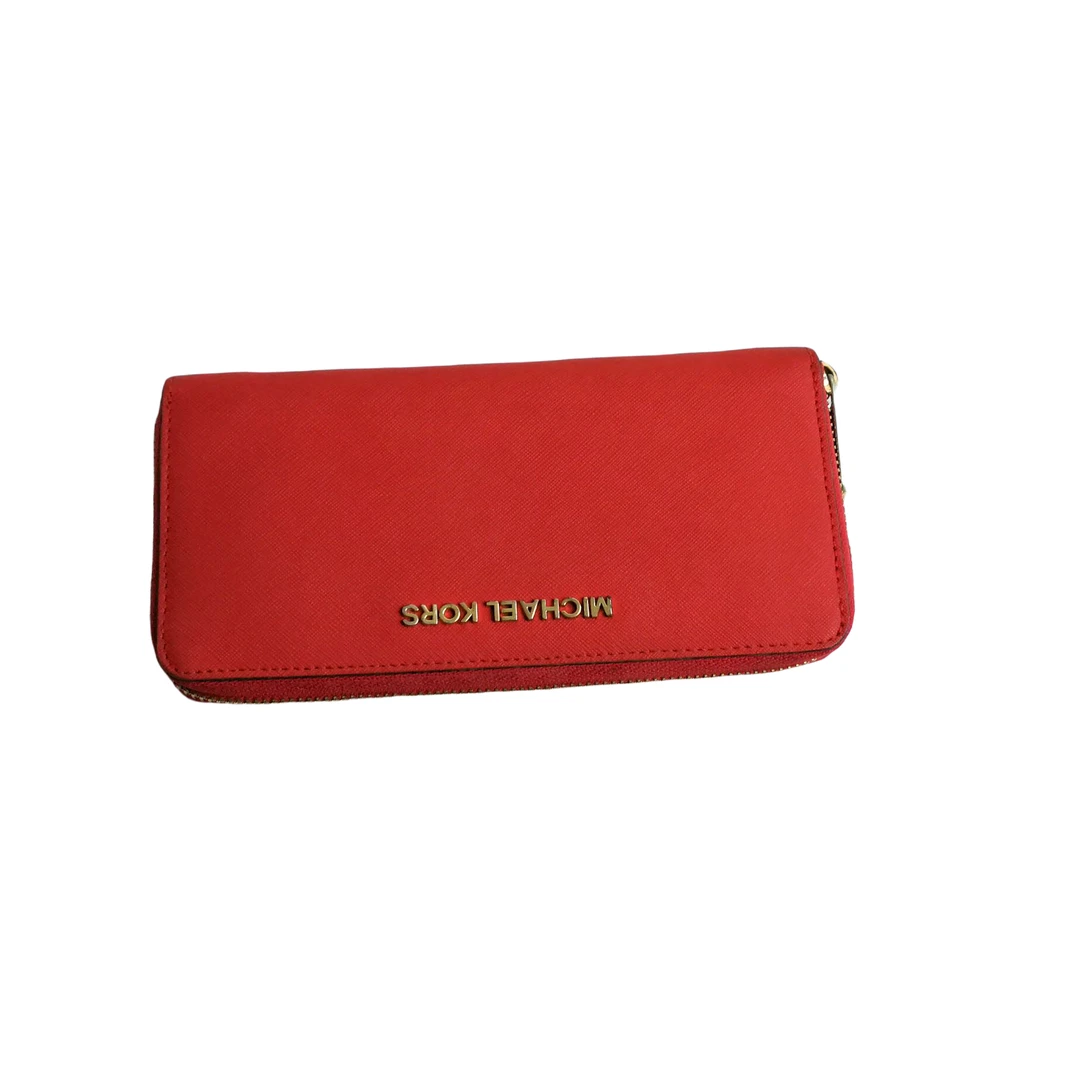 95新 MICHAEL KORS/迈克高仕 红色长钱包24012220