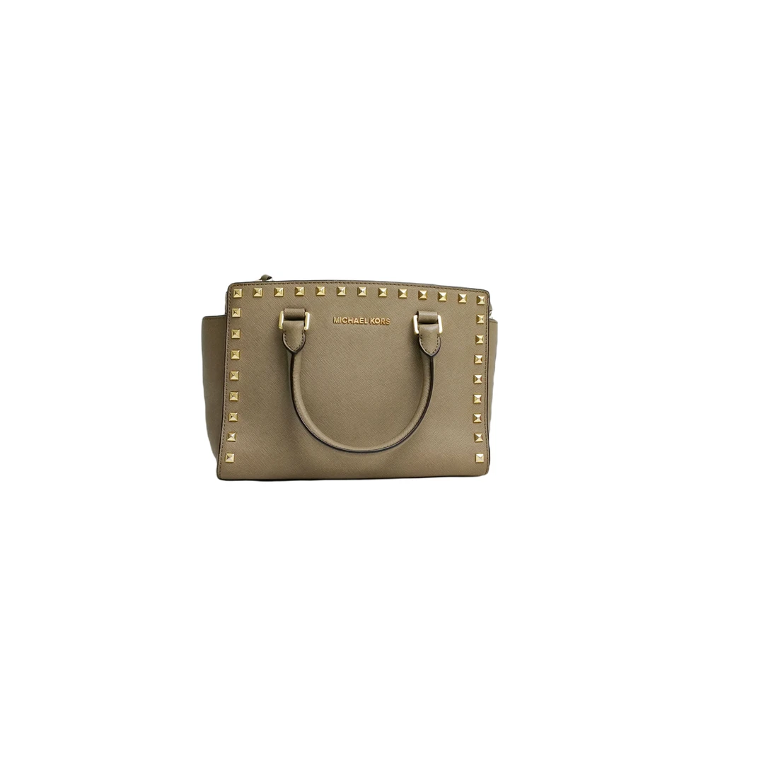 95新 MICHAELKORS/迈克高仕 棕色手提单肩包23121918