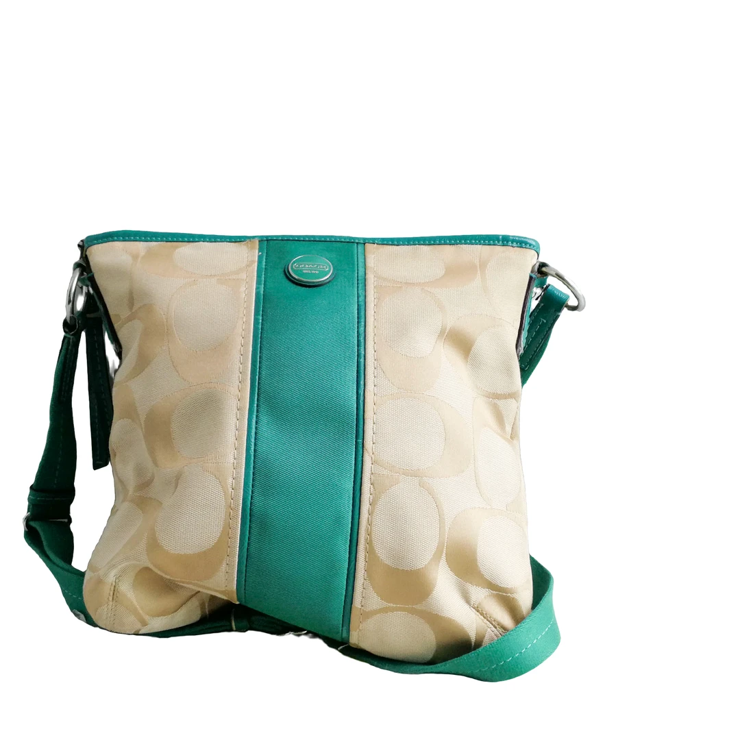 95新 COACH/蔻驰 缎面老花单肩包60629