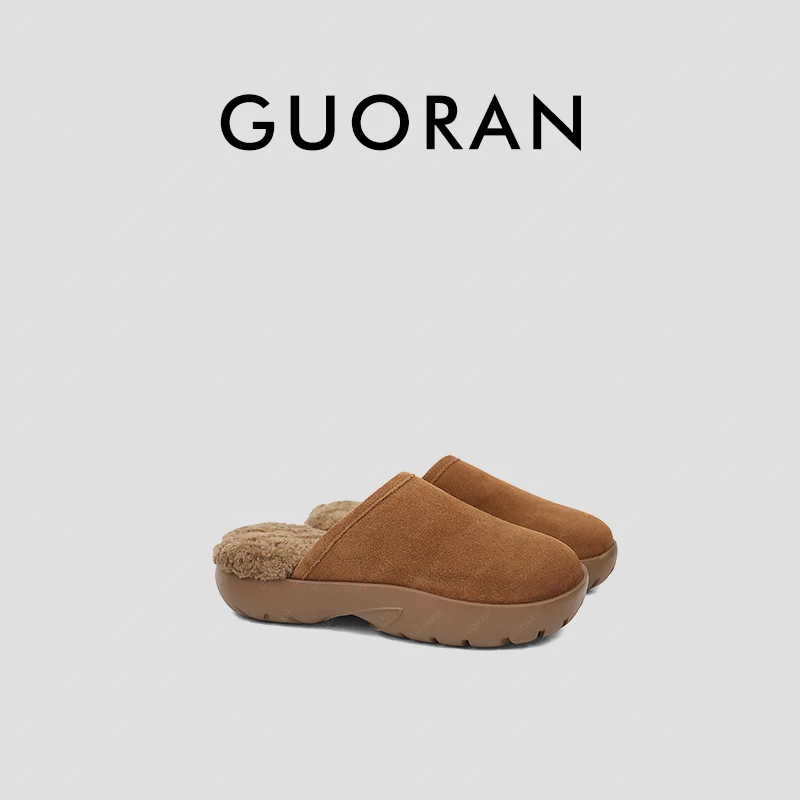 松糕厚底包头SNAP平底便鞋休闲毛毛拖