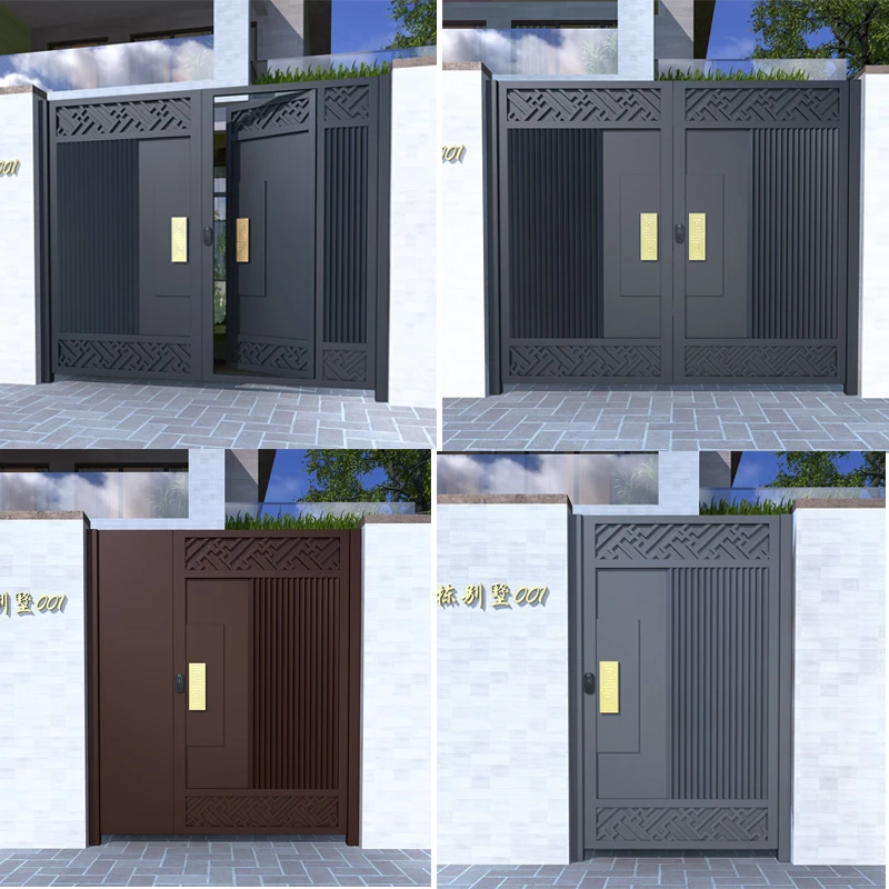 铝合金别墅大门户外门铁艺农村自建房庭院门双开门花园小区门