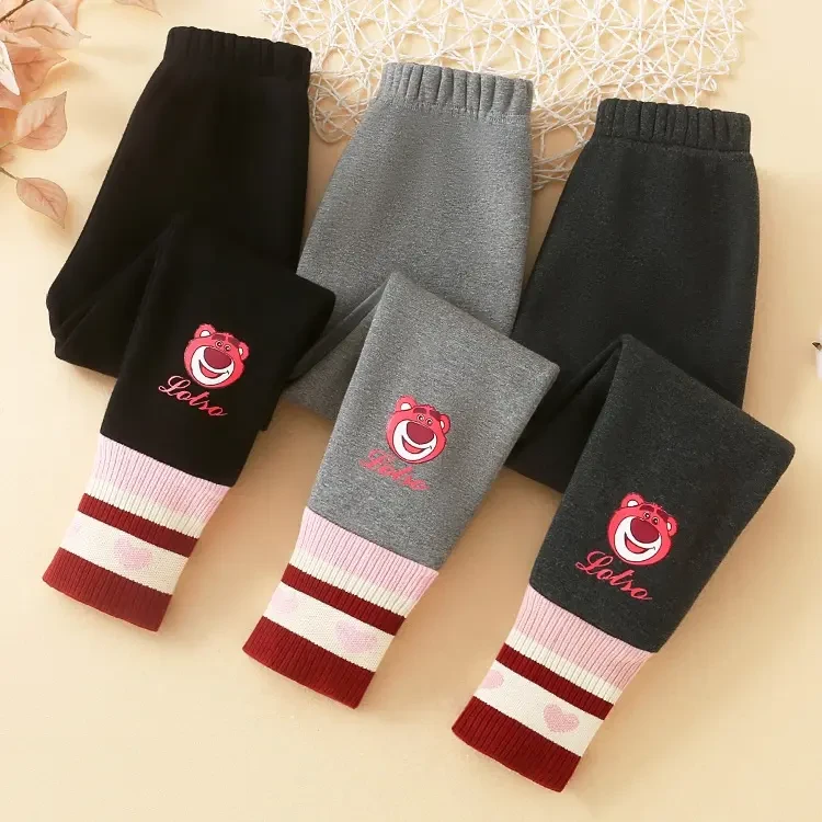 女童加绒打底裤秋冬一体加厚中大童女孩外穿裤子儿童保暖棉裤