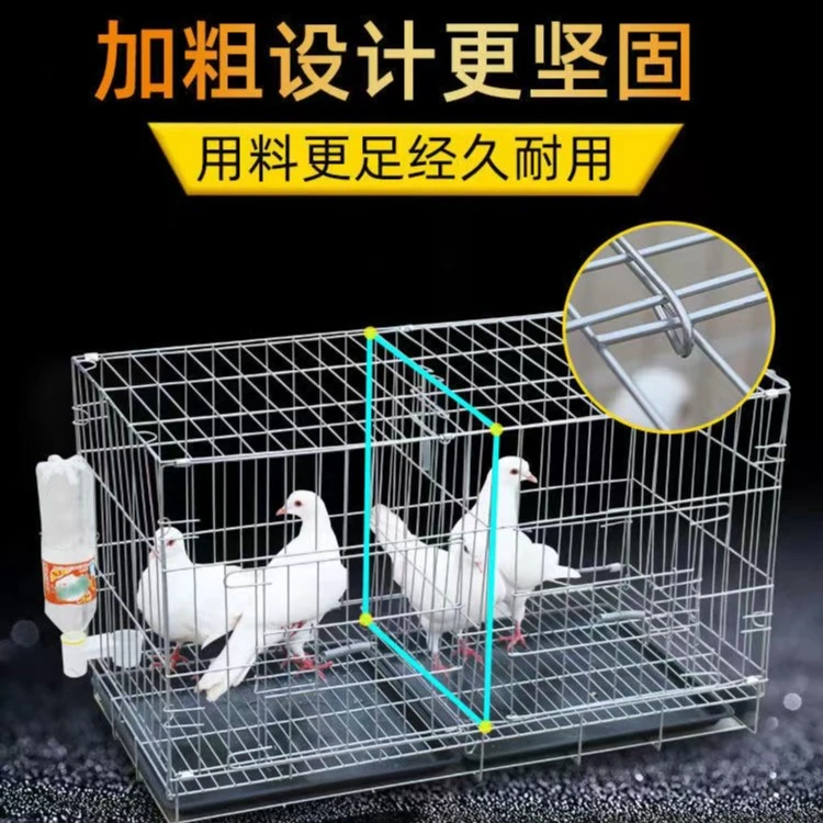 鸽子笼鸽子笼子大号养殖批发鸡笼繁殖笼鸽子用品宠物可折叠铁丝笼