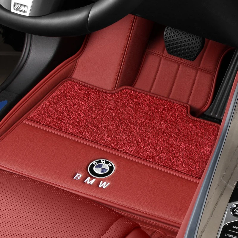 适用宝马X5X6X7X1X2X3X4 3系5系7系 530li320gt325真皮汽车脚垫珈