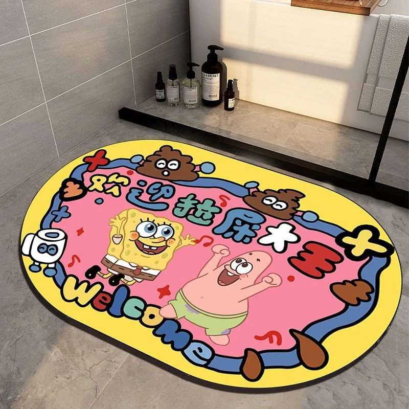 拉屎大王硅藻泥防滑地垫卫生间厕所浴室门口吸水防摔家用异型脚垫